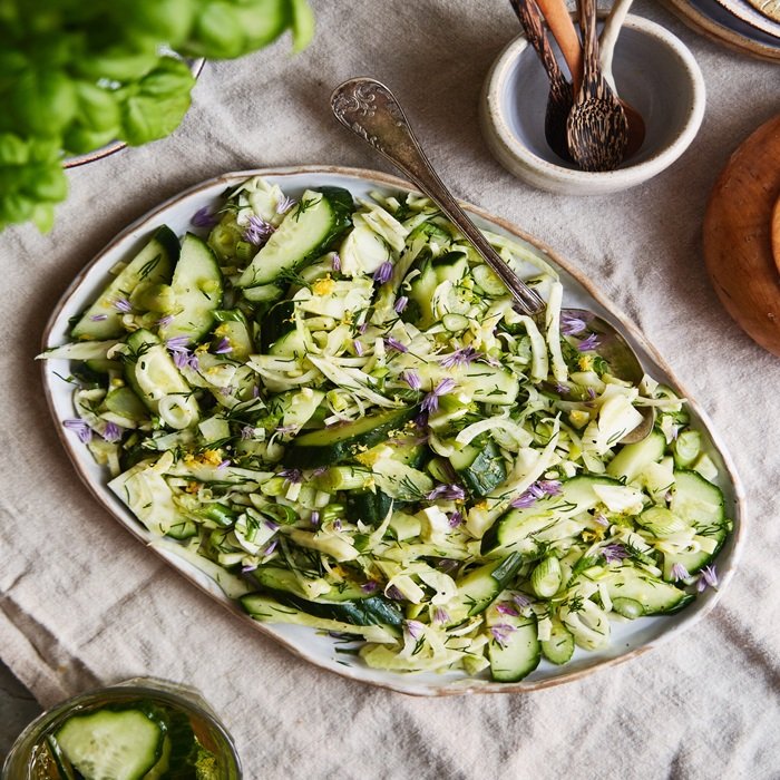 Salade concombre et fenouil